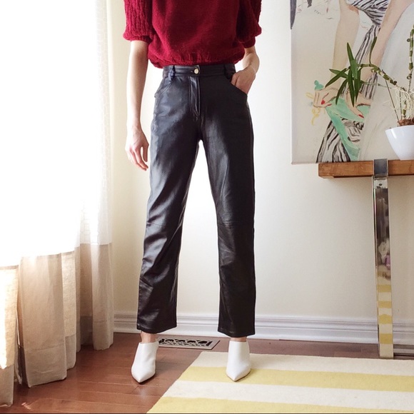 Sequence Pants - Sequence black leather jeans